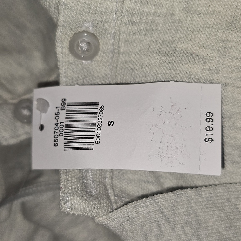 Old Navy Uniform Pique Polo Light Heather Gray Women's Size Small New - Picture 9 of 13